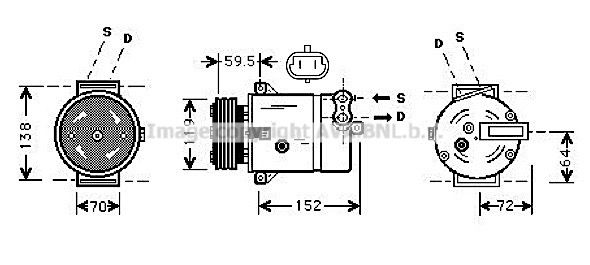 AVA QUALITY COOLING Kompresors, Gaisa kond. sistēma OLAK279